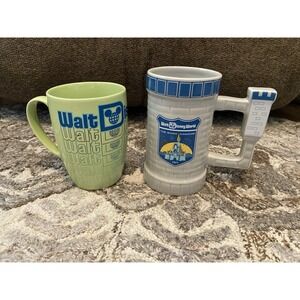 Disney World Parks Resort Coffee Cup Mug Castle 1971 Set Bundle Tea Ceramic
